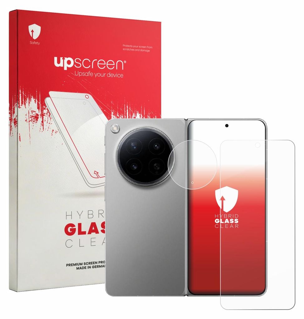 upscreen Schutzglas für Oppo Find N6 (Display+Kamera) Schutzfolie Panzer Folie Glas Display Schutz klar