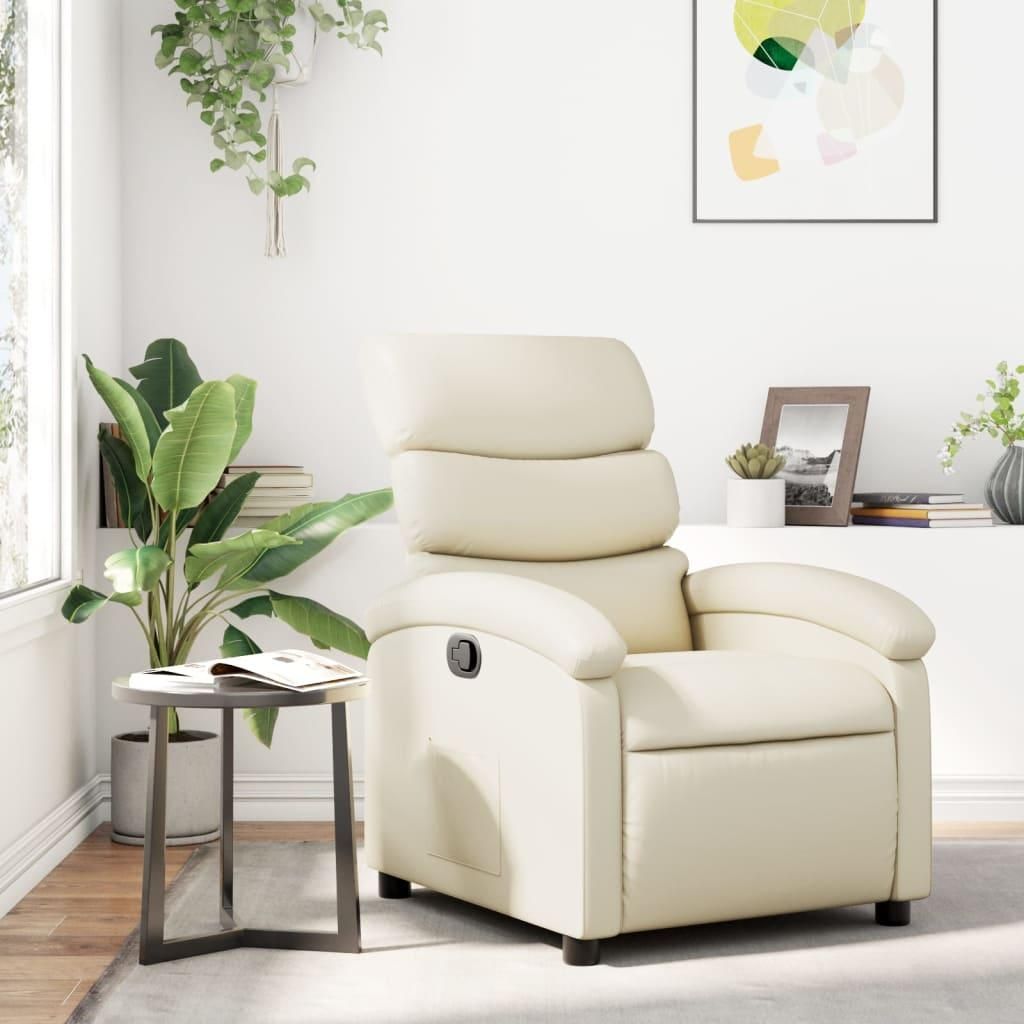 Maison Exclusive - Relaxsessel Creme Kunstleder