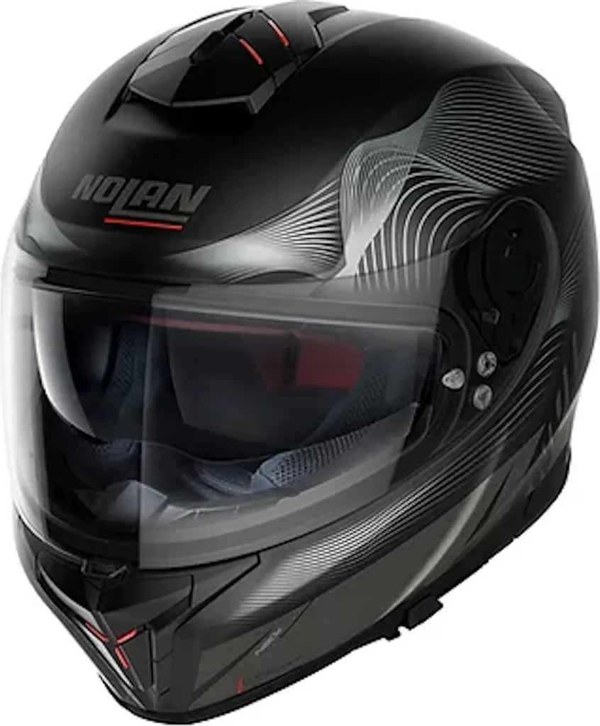 Casque intégral moto Nolan N80-8 Powerglide XS 55 Noir et Gris Moderne