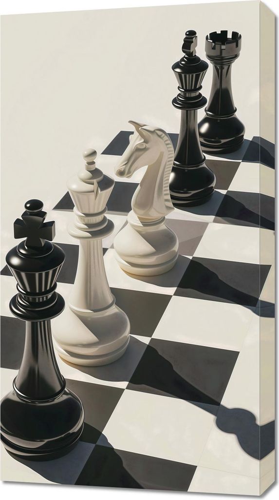 Bild 50x90cm Schach und Matt