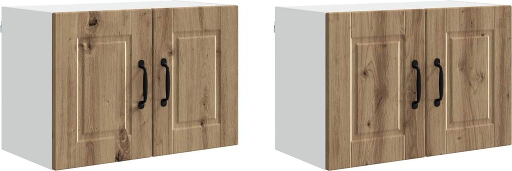 vidaXL Küchenschrank 2 pcs Artisan-Eiche 60 x 31 x 40 cm Holzwerkstoff