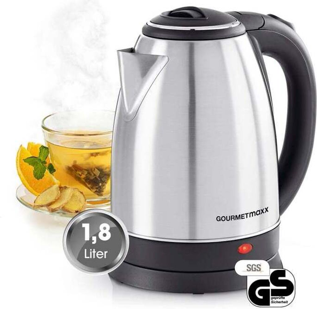 GOURMETmaxx Wasserkocher - 1,8l - Edelstahl - Produktbild 
