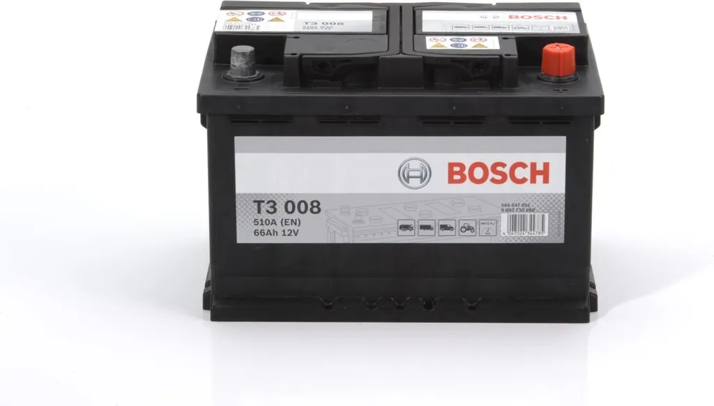 Batterie de démarrage 12V 66Ah 510A Bosch pour Ducato et Doblo (312)