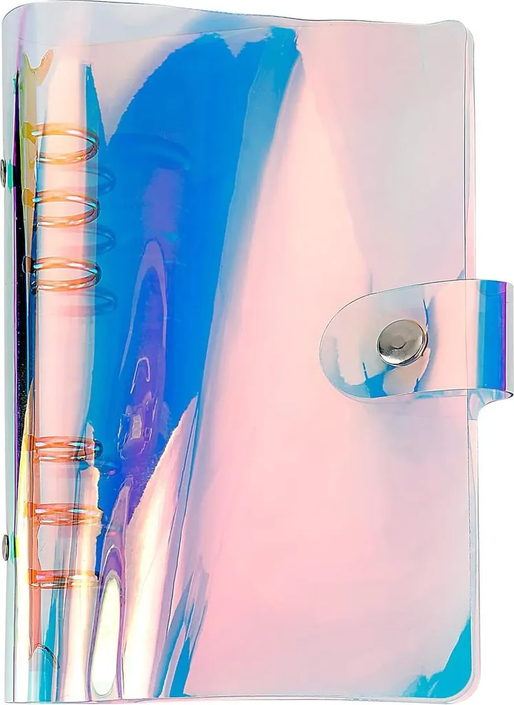 Classeur transparent 6 anneaux format A5 A6 en PVC souple rechargeable
