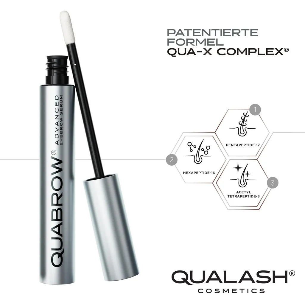 QUABROW® Sérum Sourcils Advanced 3,5ml avec Formule Brevetée QUA-X CompleX