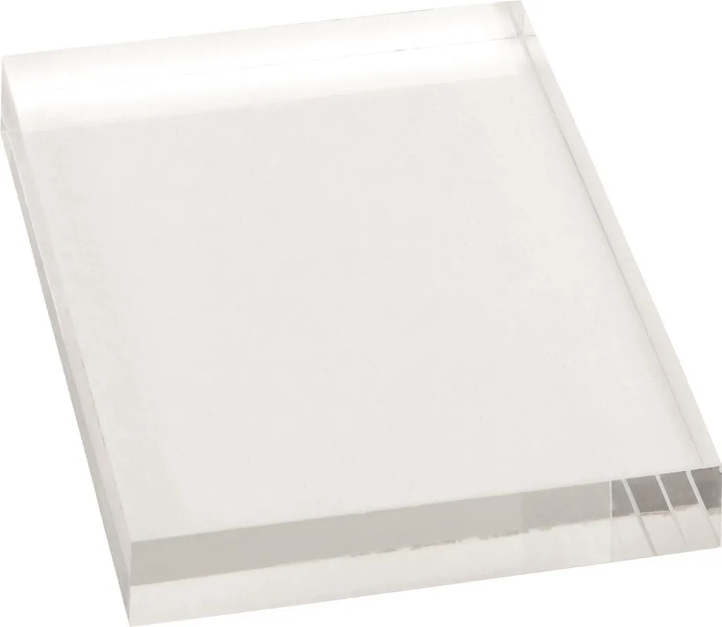 Bloc acrylique pour tampons transparents 5x6cm - Lot de 3 supports