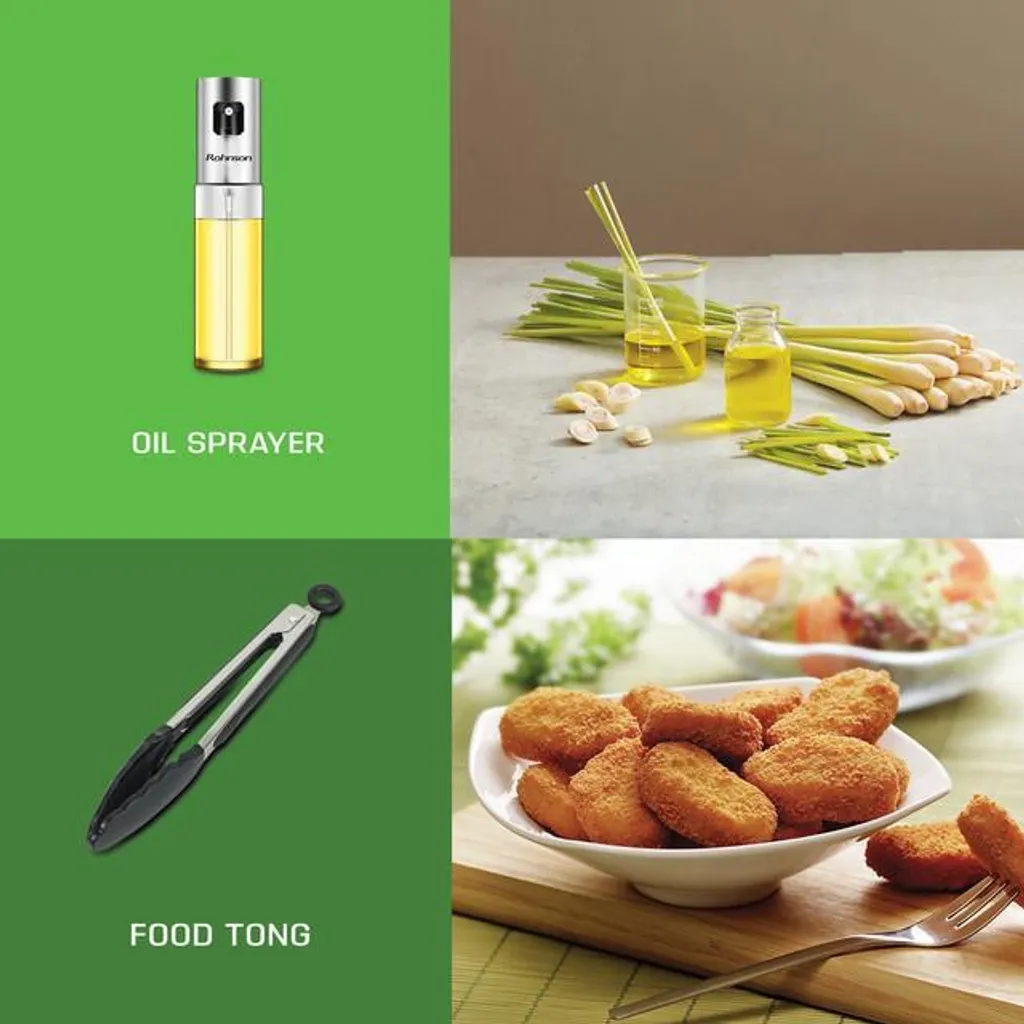 Kit Accessoires Air Fryer 8 Pièces Rohnson AFK05 (20x13cm) Double Paniers