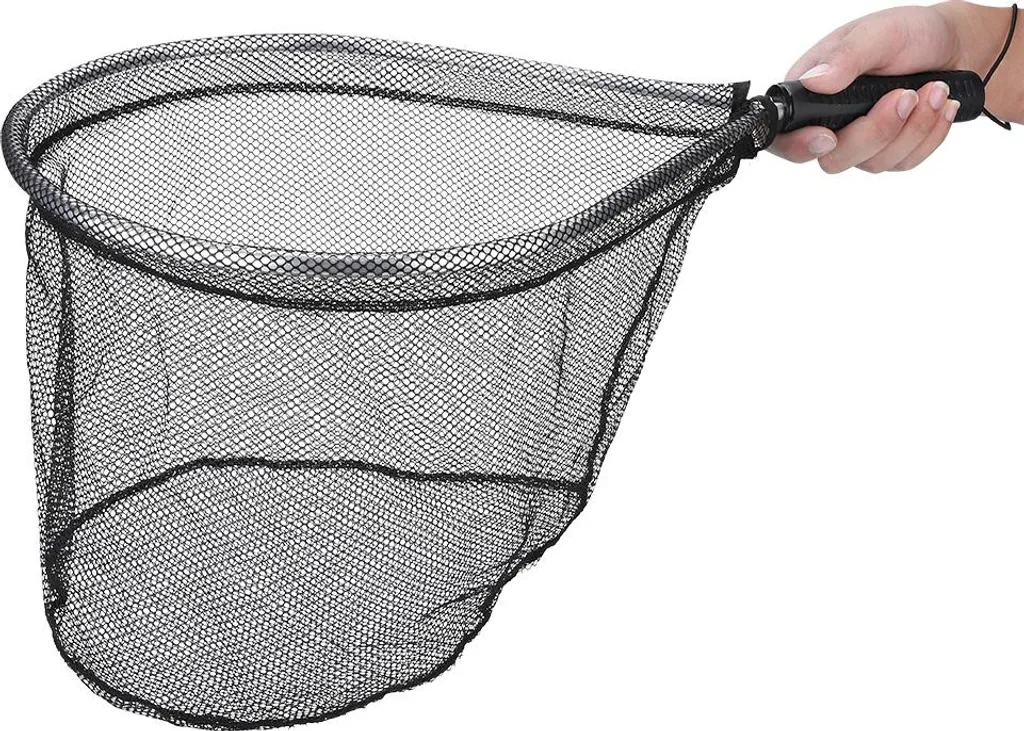 Épuisette de pêche pour truite en alu durable - Accessoire de mouche 60cm