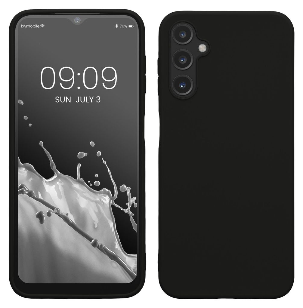 kwmobile Handyhülle für Samsung Galaxy A14 5G Hülle - TPU Case - Kabelloses Laden - Schutzhülle Cover in Schwarz