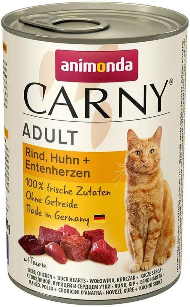 Pâtée Chat sans Céréales Animonda Carny Adult Bœuf et Canard - Digestion 6x