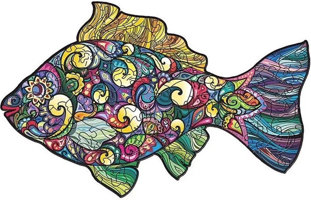 Holzpuzzle Fische – Kreatives Puzzlevergnügen in S Größe KP21909