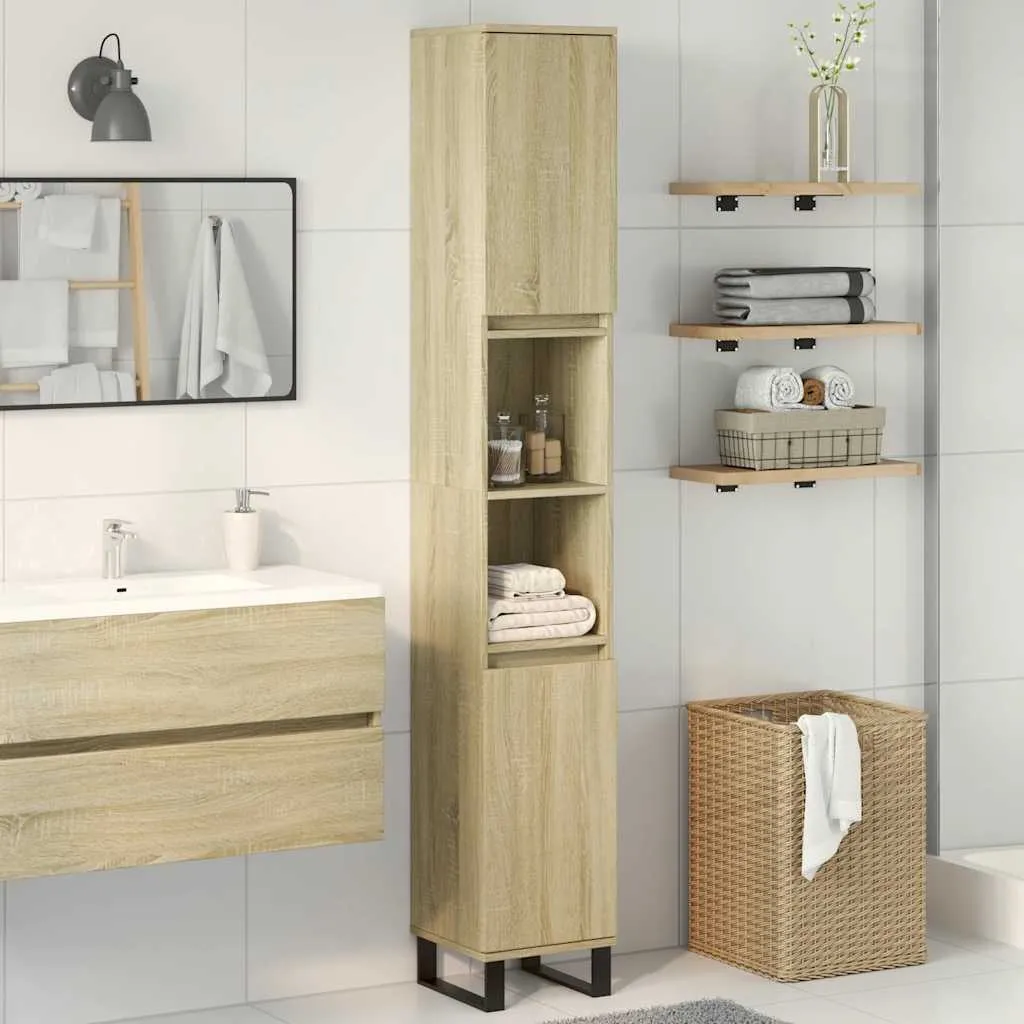 Mobile Colonna Bagno 30x30x190 cm Sonoma | Arredo Bagno vidaXL