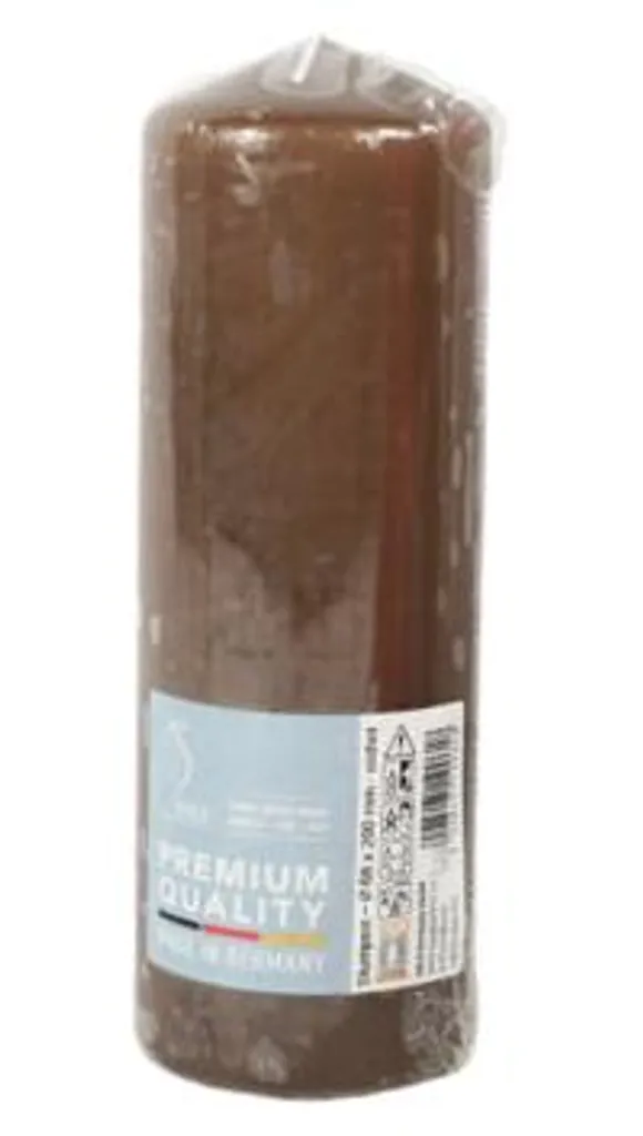 Bougies cylindriques marron pour mariage et décoration lot de 12 Gala