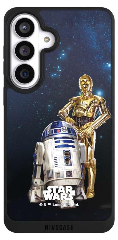 NIVOCASE Handyhülle für Samsung Galaxy S26+ Hülle NIVOpure Case Schwarz Star Wars Weltall R2D2