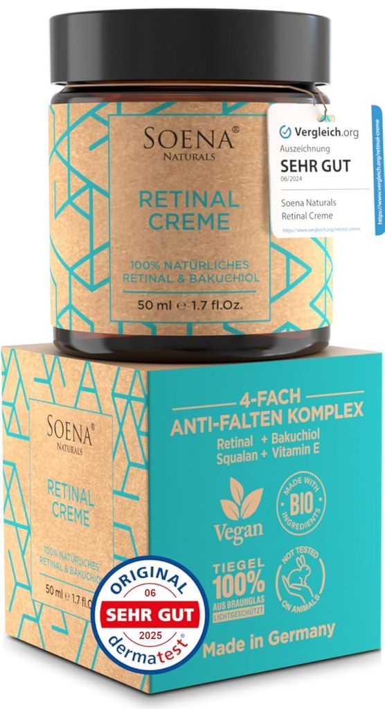 BIO Retinol Creme Hochdosiert + Power Wirkstoffe - Produktbild 