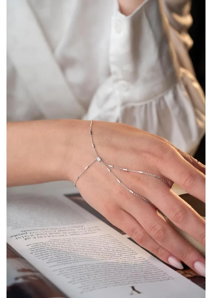 Bracelet de Doigt Şahmeran Argent 925 - Bijou Bohème pour Soirée et Été