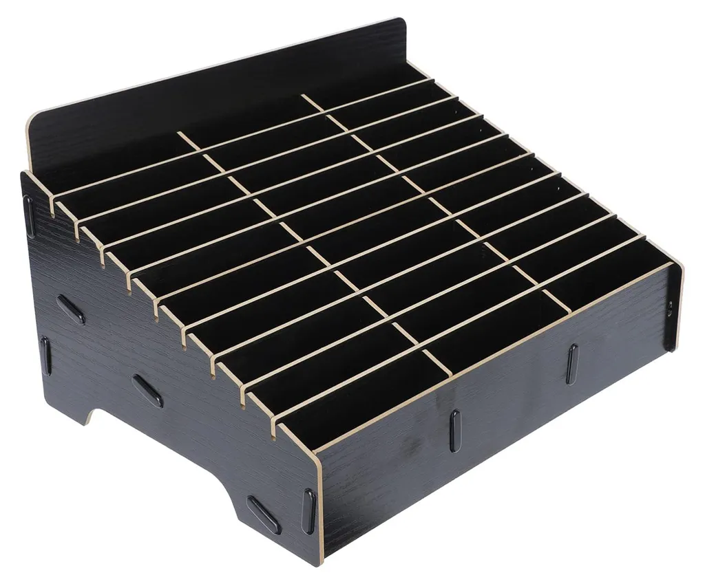 Organisateur de smartphones en bois multi-cases pour milieu scolaire