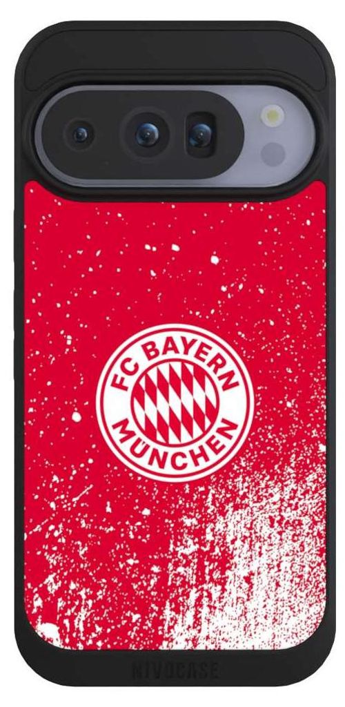 NIVOCASE Handyhülle für Google Pixel 10 Pro Hülle NIVOpure Case Schwarz FC Bayern München FCB Offizielles Lizenzprodukt
