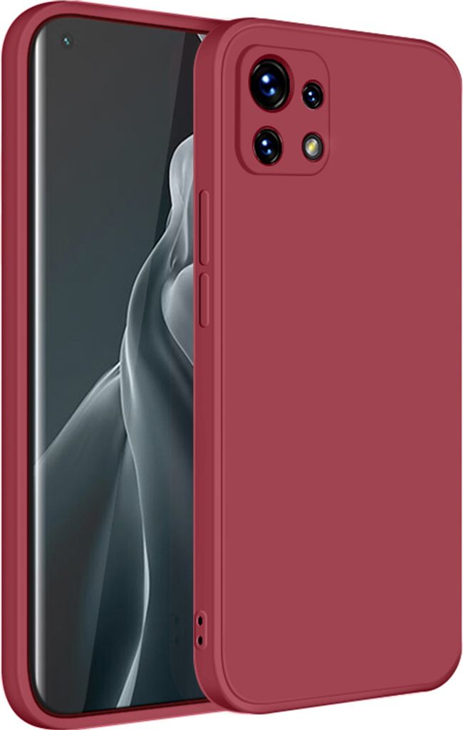 Xiaomi Mi 11 Hülle, LaimTop Slim Liquid Silikon Gel Gummi Schutzhülle für Xiaomi Mi 11 Rot