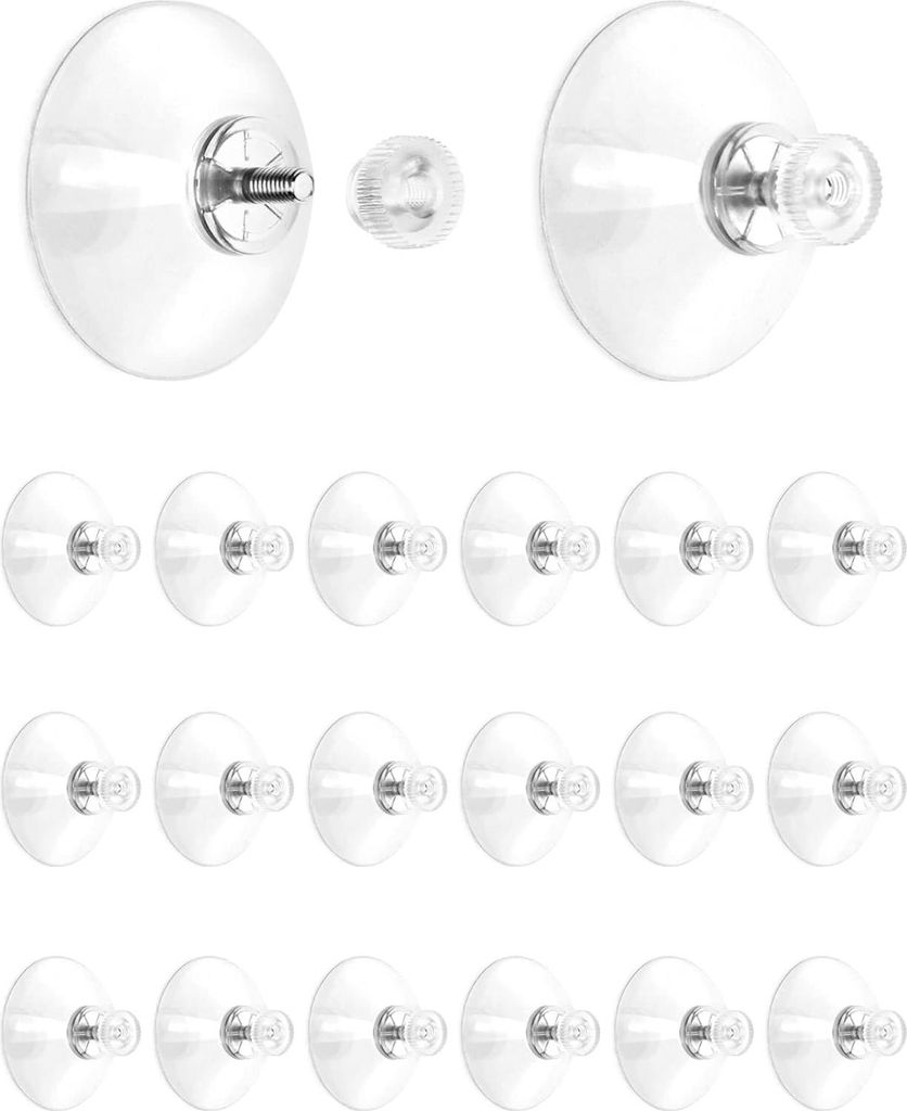 20 Stück Saugnapf, saugnäpfe für fenster, Ø 40mm mit Rändelmutter