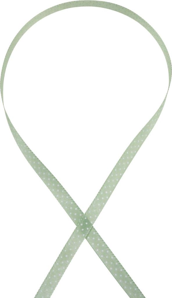 Geschenkband gepunktet Dekoband Grün Mint 10mm x 25m ideal für Geschenke, Deko, Frühlingstrend