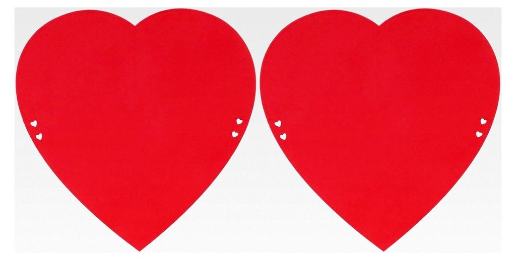 2 Stück Stuhlrückenbezüge aus Filz in Herzform, Abnehmbar und Waschbar, Dekoration für Esszimmerstühle zu Valentinstag