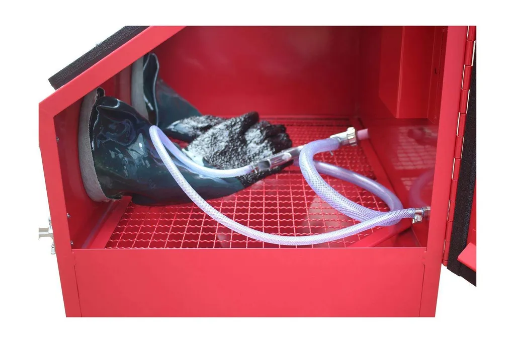 Cabine de sablage et microbillage 110 litres avec éclairage interne - 4