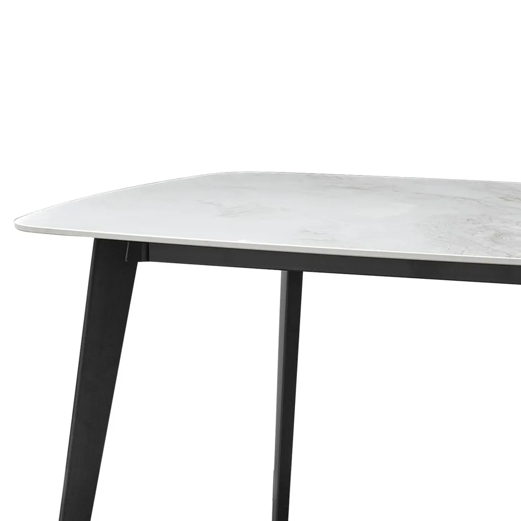 Table céramique marbre blanc 160x90 cm : solide, durable et design - 2