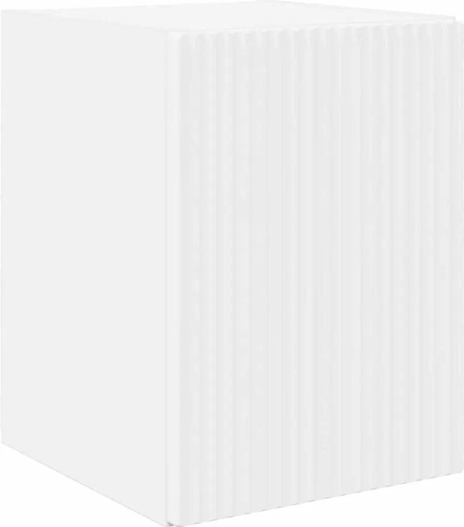 Support TV mural blanc pour optimiser le rangement du studio ou salon