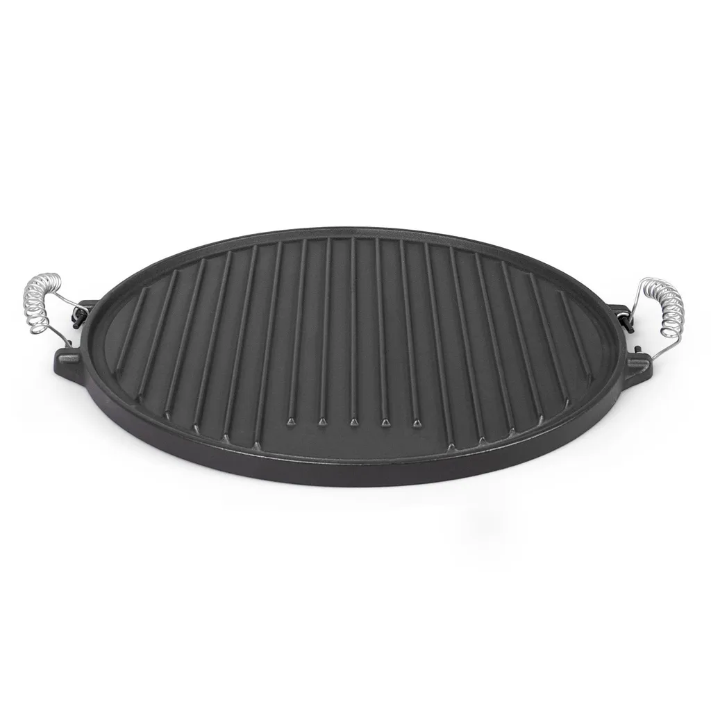Cuisinez sans attacher avec cette plaque réversible en fonte émaillée