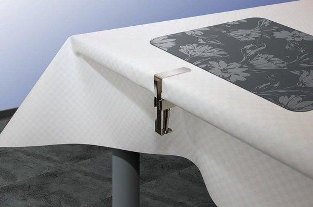 Tischüberzughalter - Gewichtshalter für Tisch - Küche Esszimmer Wohnzimmer Garten - Metall Starker Griff - Flexible Anpassbarer Schraubverschlus...
