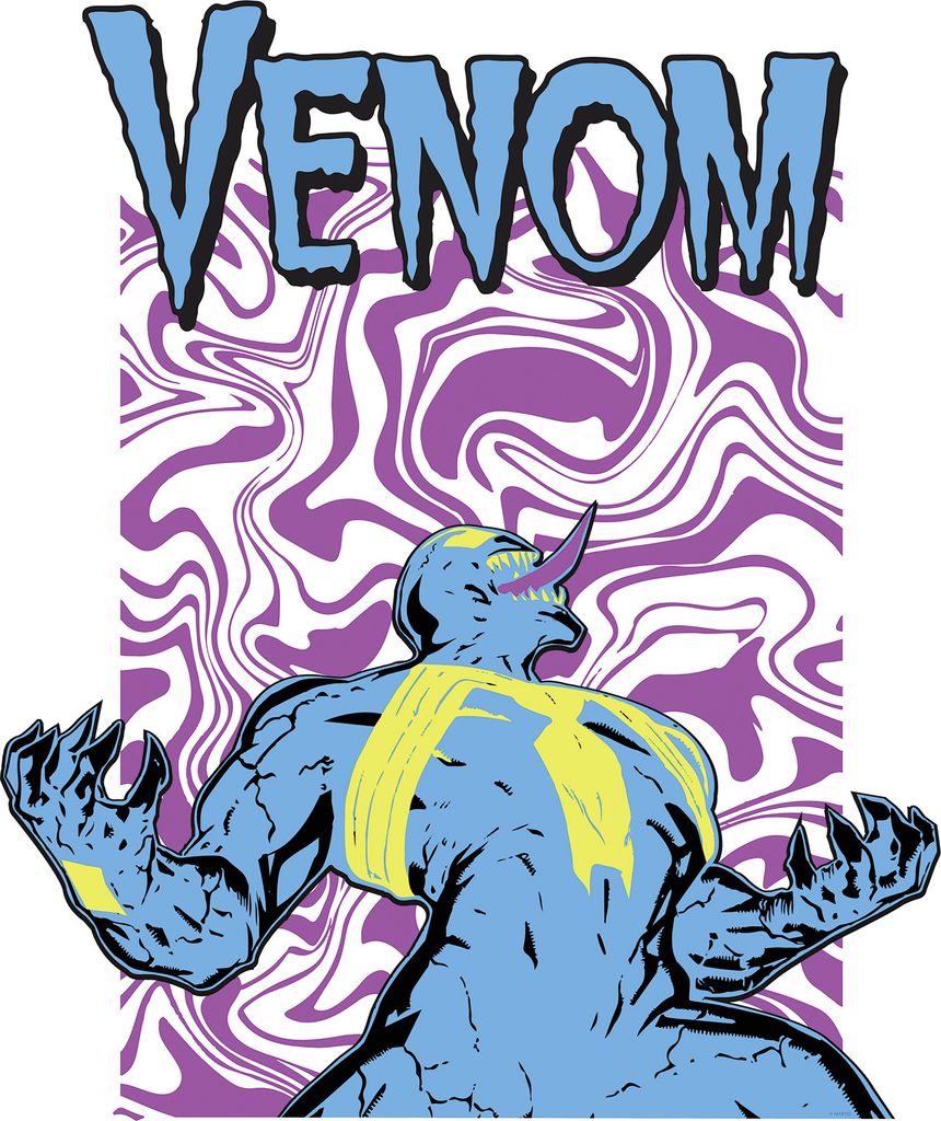 Komar Wandbild- Marvel Venom Colourful Scream - Größe 50 x 70 cm