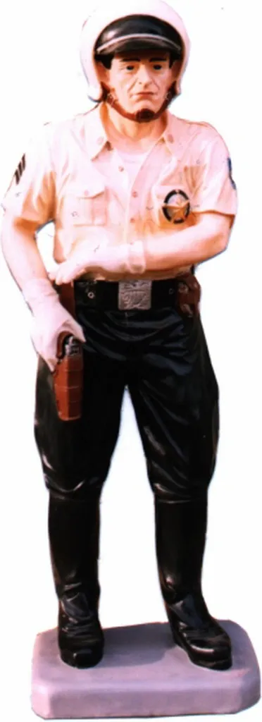 Figurine de Policier Américain Décorative pour Salon ou Bureau Chic