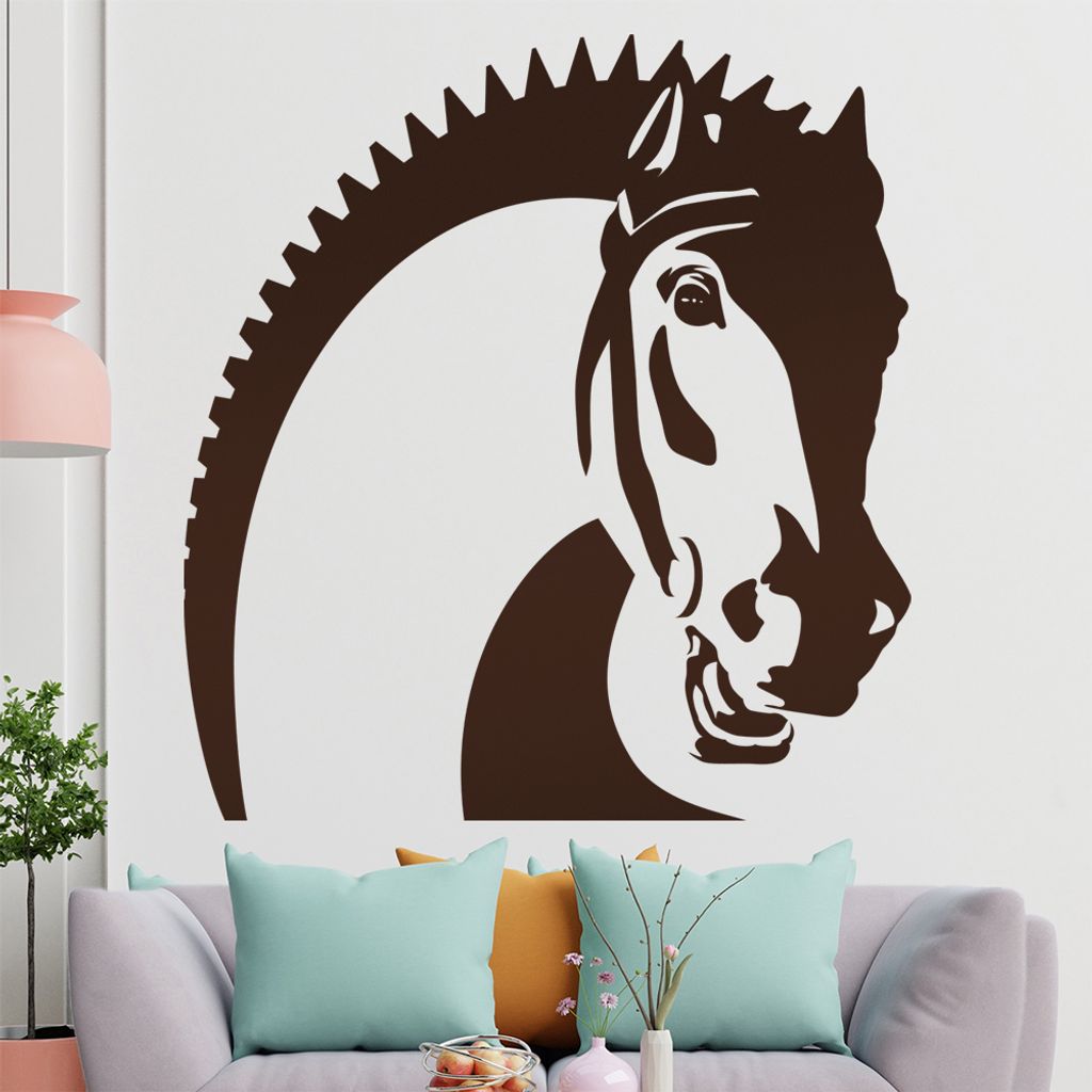 KIWISTAR Pferd Silhouette Wandtattoo in 6 Größen - Wandaufkleber Wall Sticker - Dekoration, Küche, Wohnzimmer, Schlafzimmer, Badezimmer