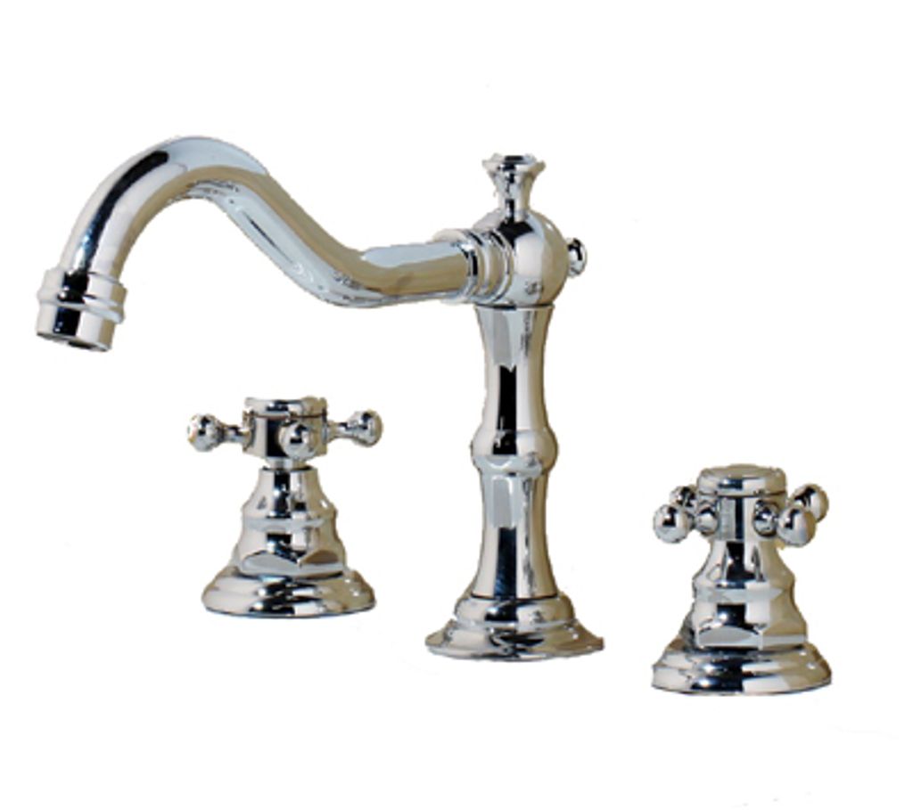 Freistehende Waschtischarmatur, Retro-Stil, Silber ELENE