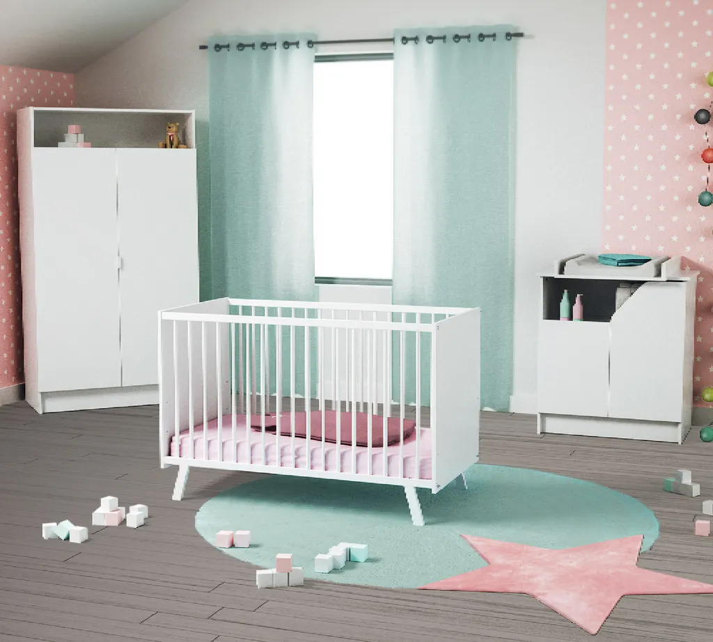 Aménager la Chambre Bébé avec la Commode à Langer CARNAVAL AT4 Bois - 4