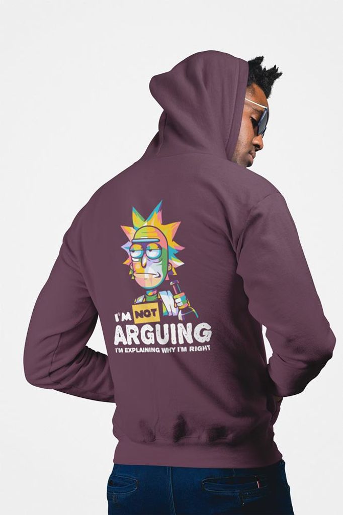 D&B Uni Hoodie ZIPMO00049 Rick And Morty Braun-Größe 2XL