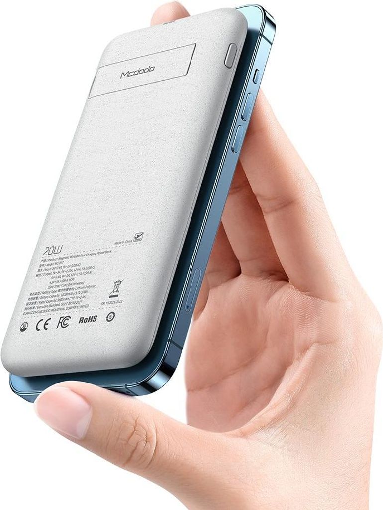 VIYISI Power Bank Set per iPhone [4 pezzi], caricatore portatile 5000mAh × 4 e dock di ricarica magnetico, 20W Powerbank di ricarica rapida per iPhone 14 13 12 11 (G007P