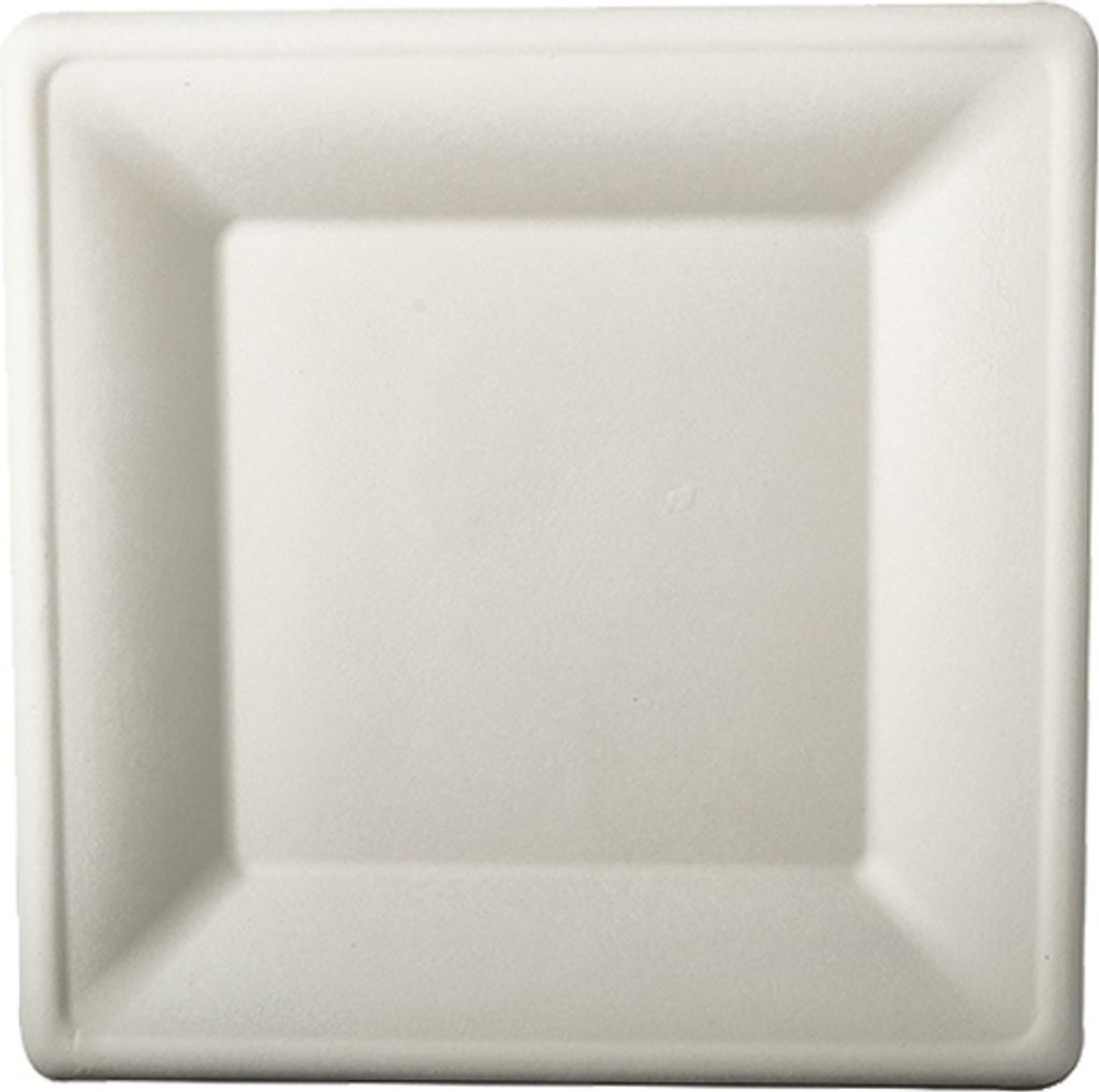 PAPSTAR Zuckerrohr-Teller "pure" eckig 155 x 155 mm 50 Produktbild 