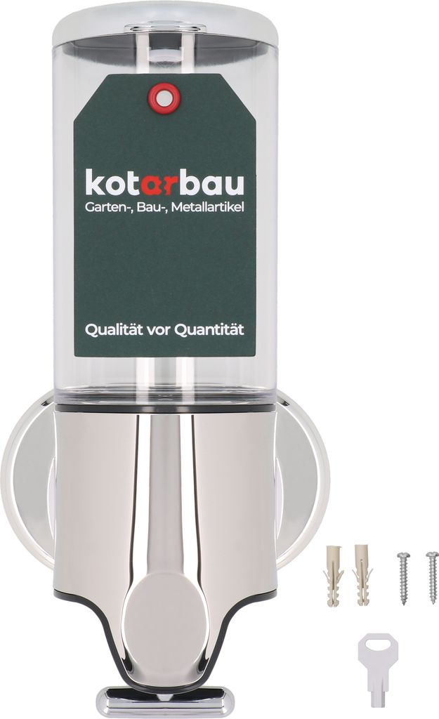 KOTARBAU PVC Wand-Seifenspender Spülseifenspender 100 mm x 120 mm 500 ml Chrom
