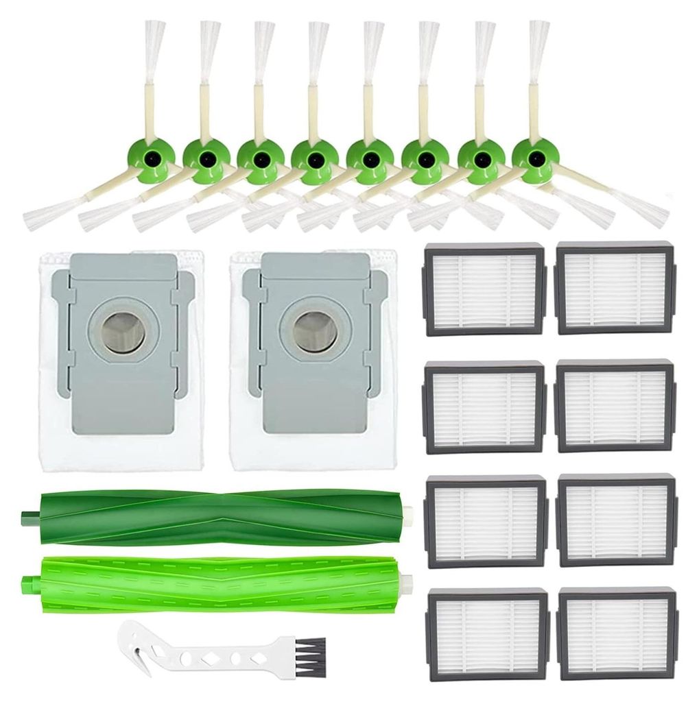 21 Stück Ersatzteile Kits Kompatibel mit iRobot Roomba E I & J Serie E5 E6 E7 i3+ i4+ i6+ i7 i7+ i8+ j7 j7+ Staubsaugerfilter Seitenbürsten Zubehör