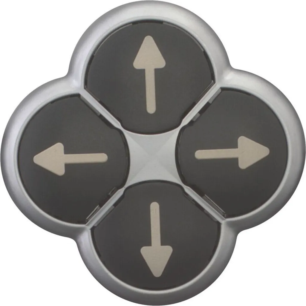 Bouton-poussoir frontal de commande Ø22,5mm noir rond pour panneau