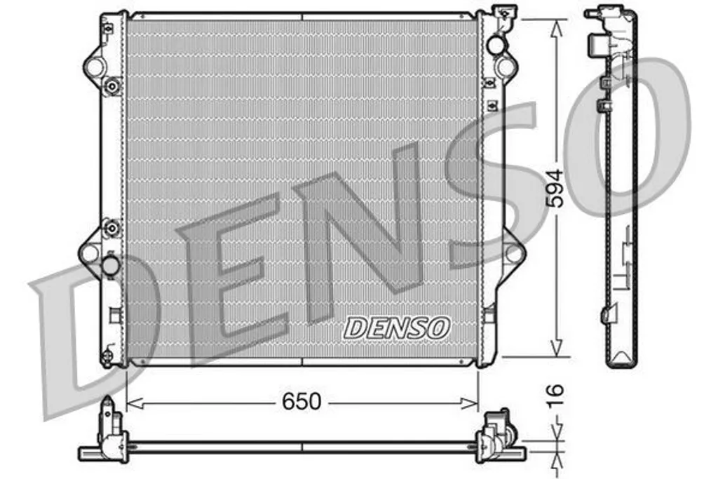 DENSO DRM50036 Radiateur moteur en aluminium avec ailettes renforcées