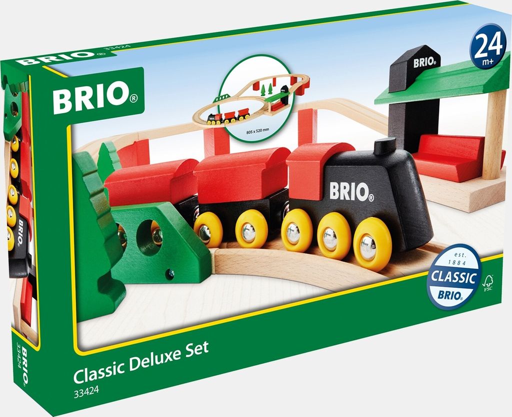 BRIO 33424 - Classic Deluxe -Set, Holzeisenbahn -Set Produktbild 