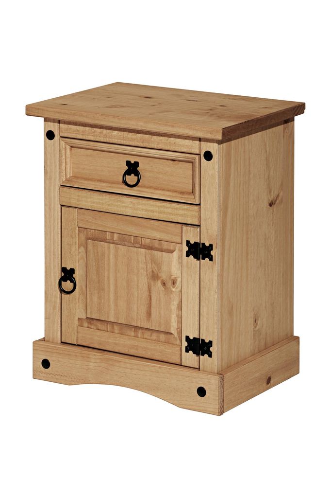 SIT Möbel Nachtkommode | 1 Schublade, 1 Tür | Kiefer massiv Produktbild 