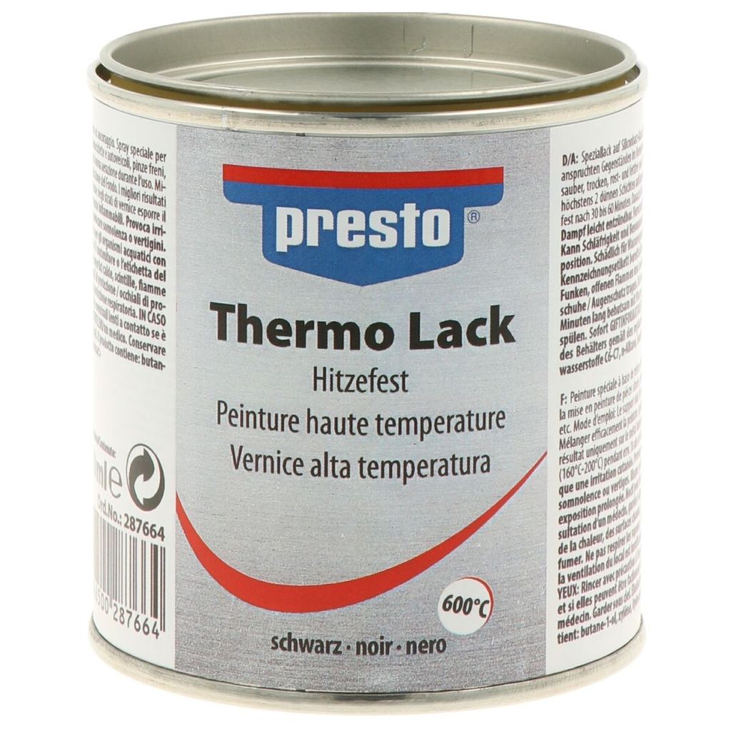 PRESTO Hitzebeständiger Lack 287664 75mm 80mm Spraydose 250ml 75mm 0,324kg