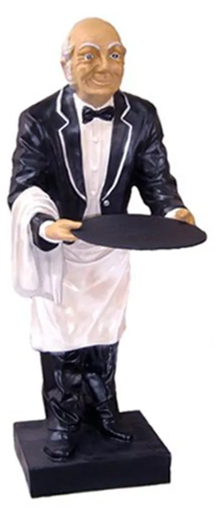 Décoration de restaurant originale statue serveur pour booster l'accueil