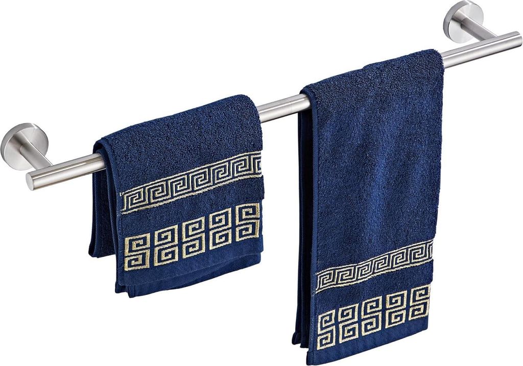 Handtuchhalter Stange 60cm - Badezimmer Handtuchstange Wand - SUS 304 Edelstahl - Wandmontierter Badetuchhalter für Badezimmer - Küche - Jackenha...