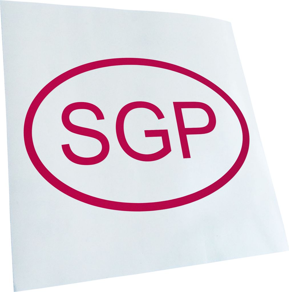 Kiwistar - Autoaufkleber - Singapur SGP Heckscheibe - Aufkleber für Auto Kfz Fahrrad, LKW, Truck Mofa