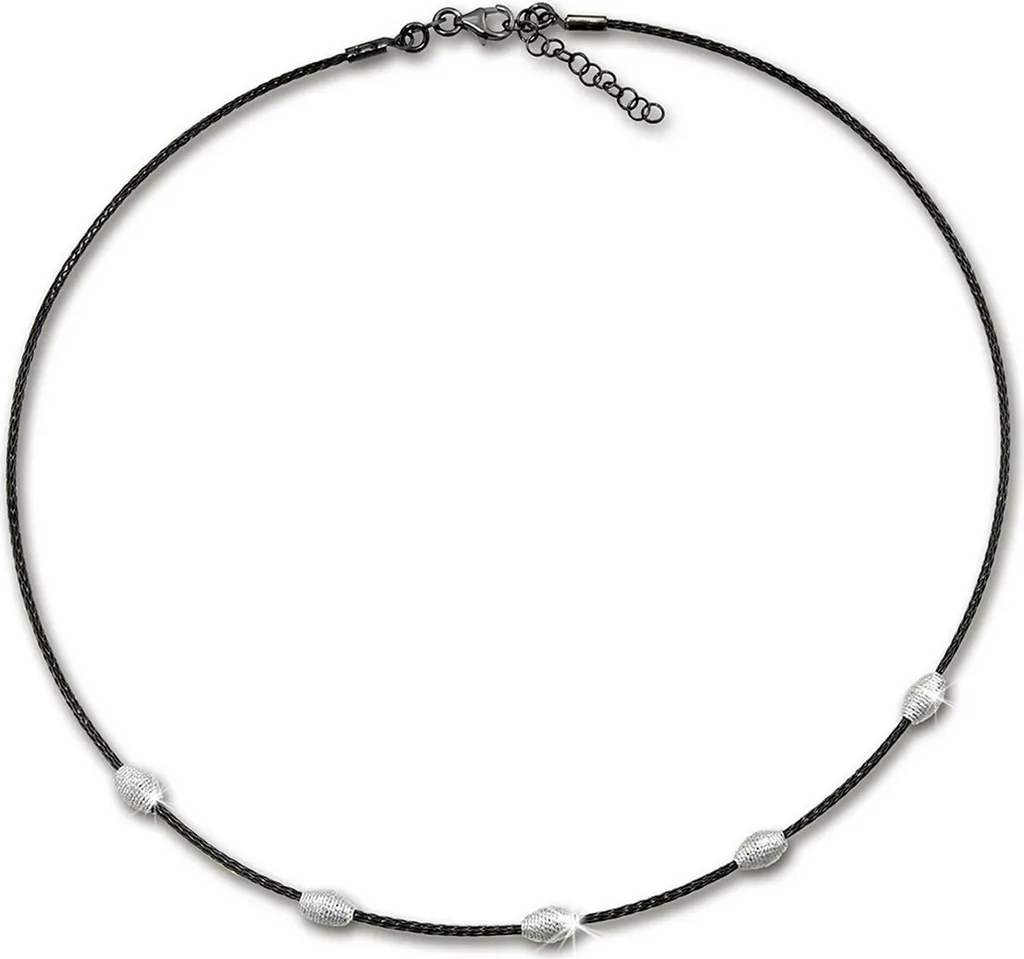 Collier SilberDream en argent 925 fantaisie noir 44cm D2SDK28242S